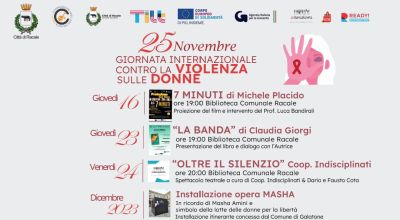 25 NOVEMBRE - GIORNATA INTERNAZIONALE CONTRO LA VIOLENZA SULLE DONNE.