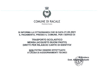 AVVISO ALLA CITTADINANZA