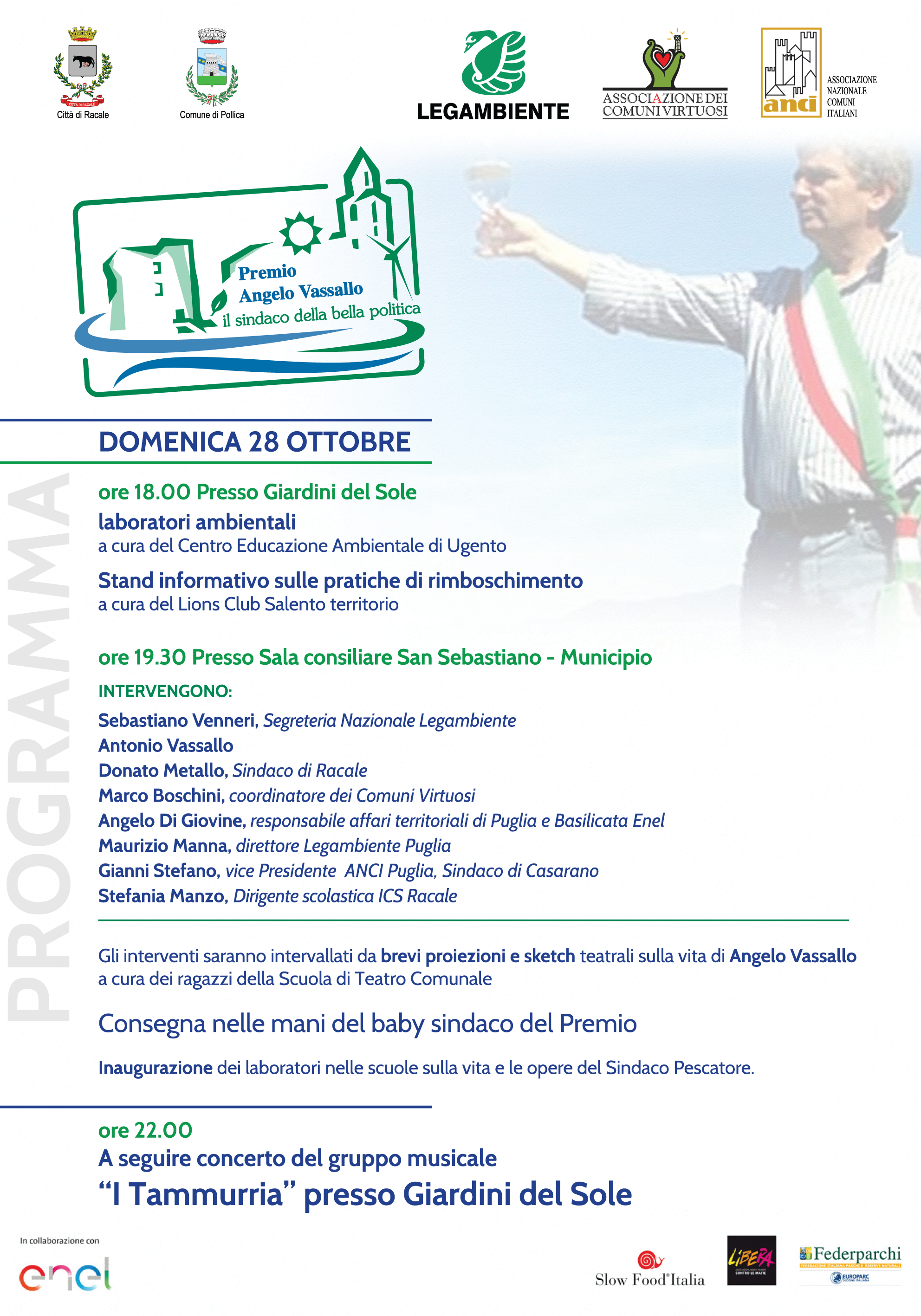Premio Angelo Vassallo al Sindaco di Racale