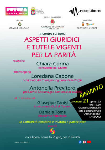 Progetto Futura, la Puglia per la Parità - Incontro sul tema ASPETTI ...