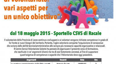 Corso Gestione di una Odv - RACALE 18 20 e 22 maggio