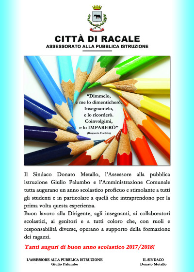 Auguri di buon anno scolastico 2017/2018
