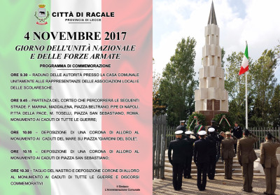 4 NOVEMBRE Giorno dell'Unità Nazionale e delle Forze Armate
